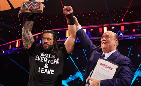 WWE罗曼·雷恩斯在《血债血偿2020》大赛上强势夺冠！