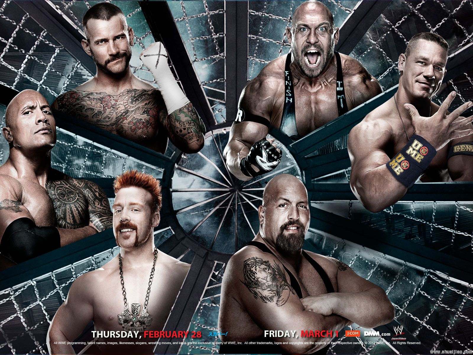 WWE PPV 铁笼密室2013高清桌面（群星）