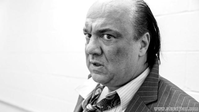 本周RAW保罗·海曼遭HHH攻击后狼狈花絮照