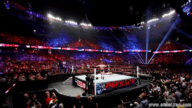 WWE《血债血偿2013》擂台俯拍图