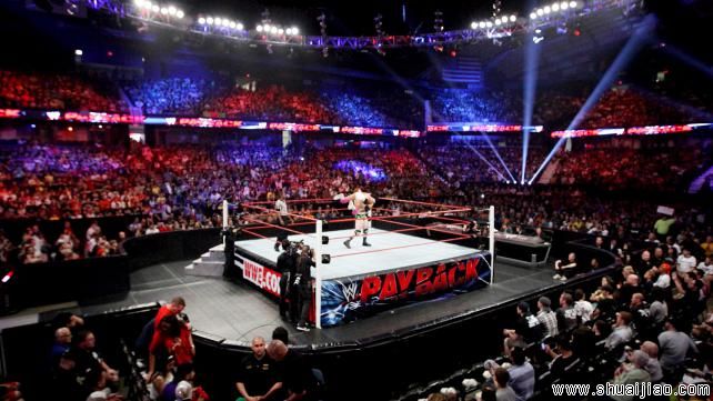 WWE《血债血偿2013》擂台俯拍图