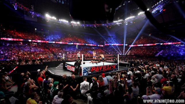WWE《血债血偿2013》擂台俯拍图