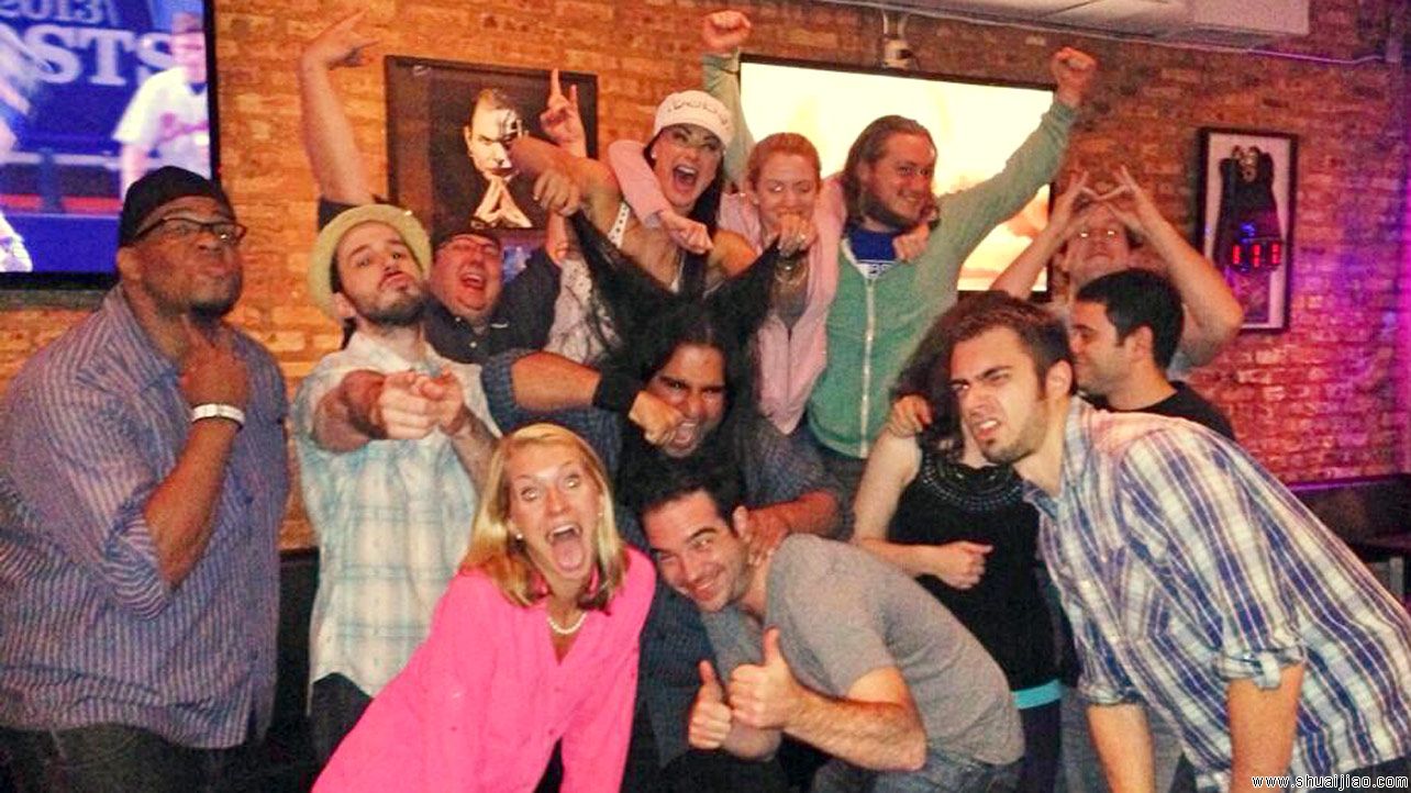 摔角明星聚会搞怪照