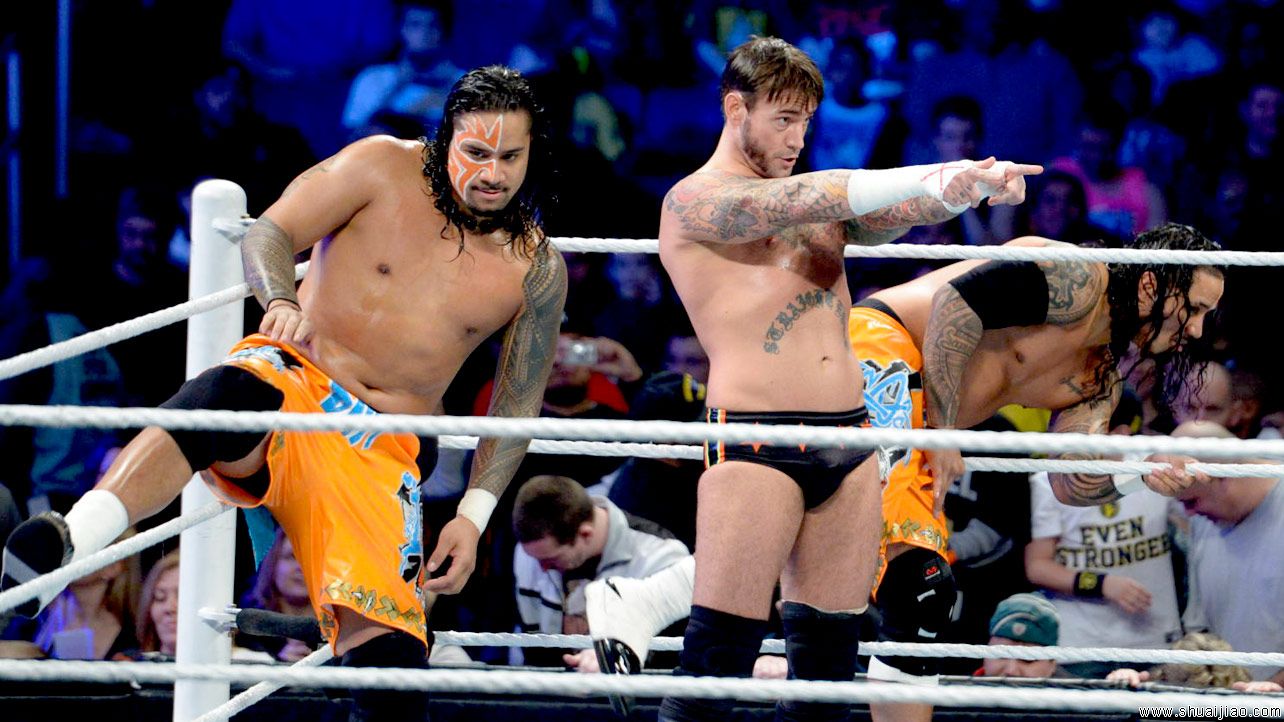 CM·朋克&乌索兄弟 vs 圣盾《SD 2014.01.03》