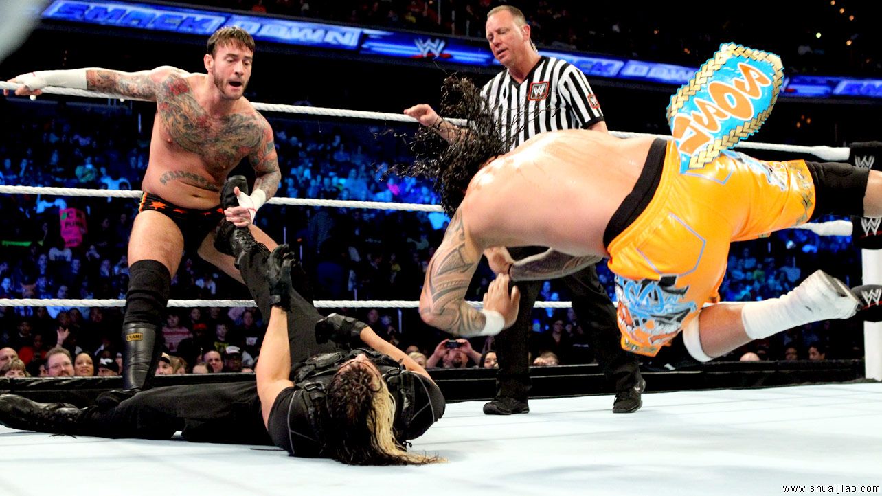 CM·朋克&乌索兄弟 vs 圣盾《SD 2014.01.03》