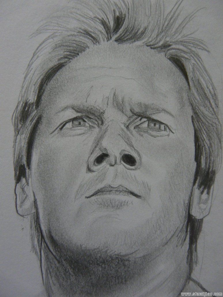 摔迷分享WWE巨星素描画集