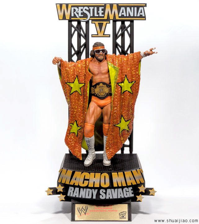WWE兰迪·萨瓦格纯手工精美雕像展示