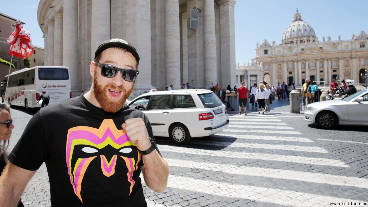 WWE摔角巨星罗马旅途照片