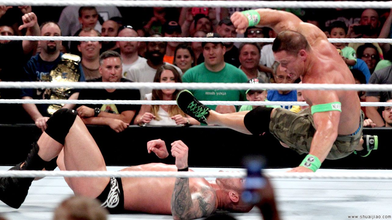 塞纳&雷恩斯 vs 兰迪&凯恩《RAW 2014.07.01》