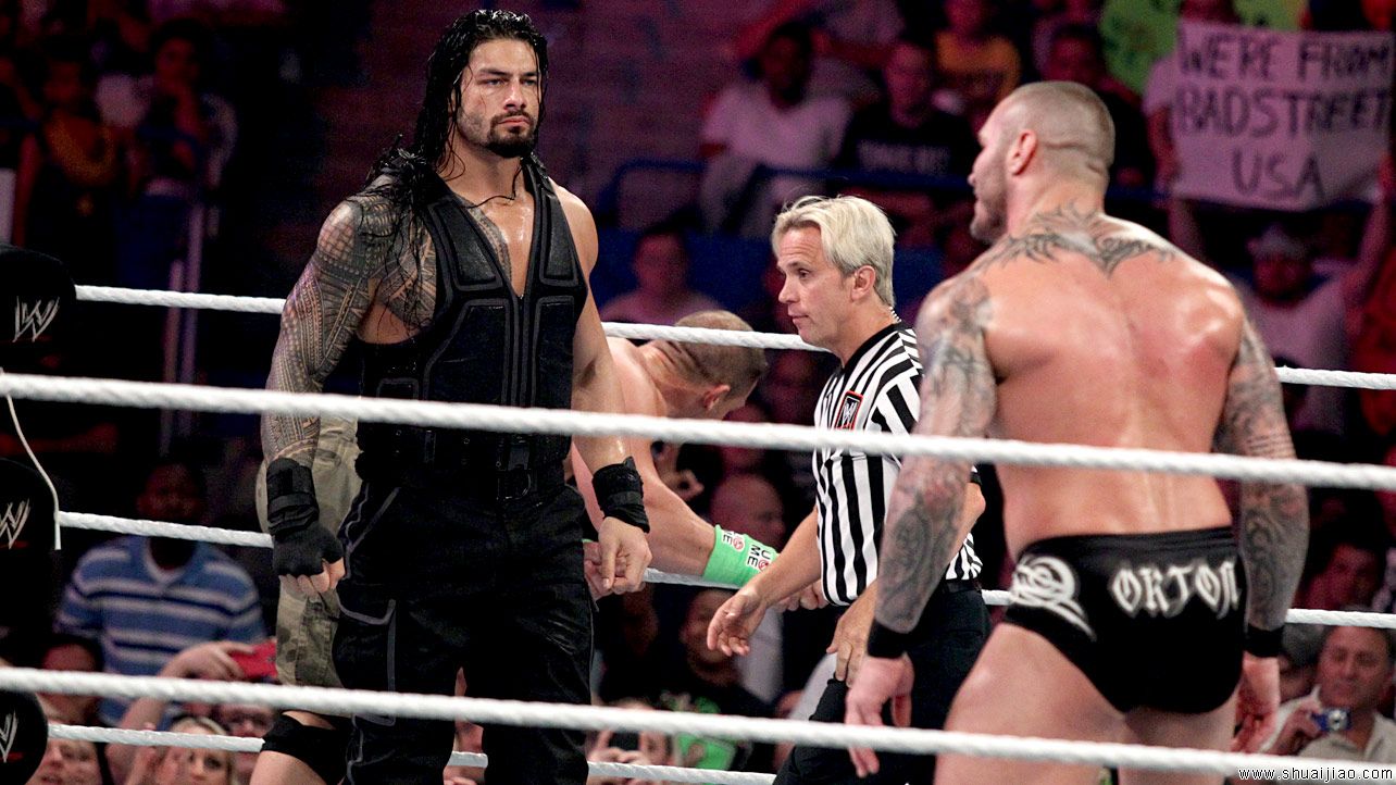 塞纳&雷恩斯 vs 兰迪&凯恩《RAW 2014.07.01》
