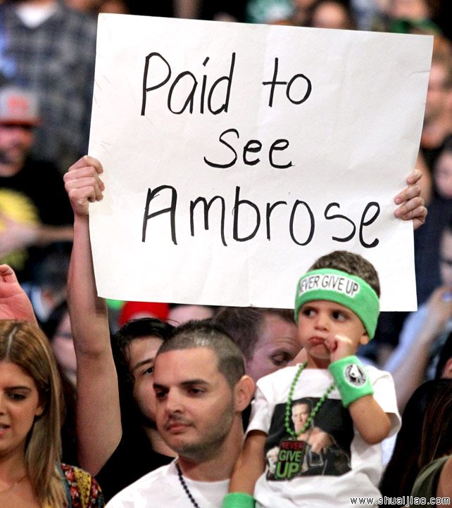 RAW粉丝现场标语大荟萃牌(2014.08.04) 