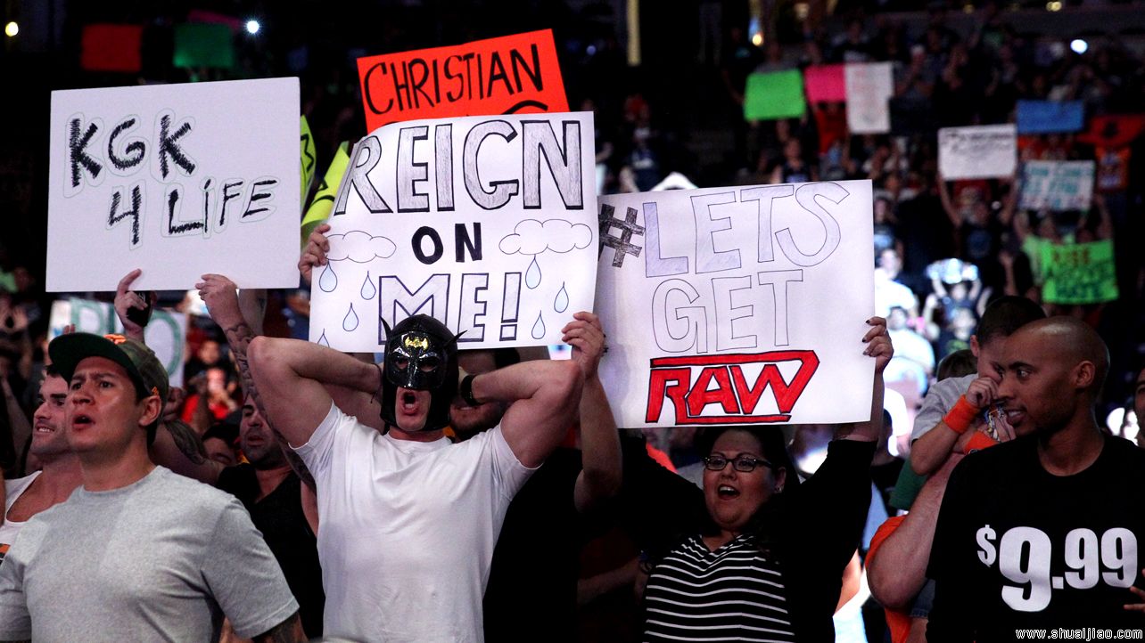 RAW 2014.08.26粉丝现场标语大荟萃牌