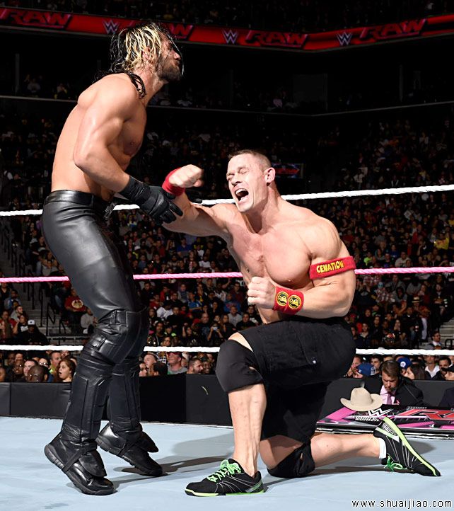 塞纳 vs. 兰迪&凯恩&罗林斯《RAW2014.10.07》
