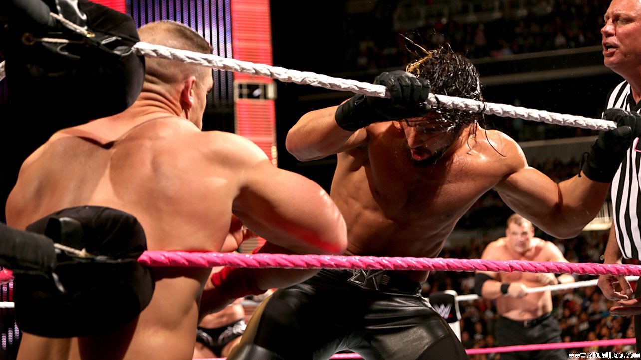塞纳 vs. 兰迪&凯恩&罗林斯《RAW2014.10.07》