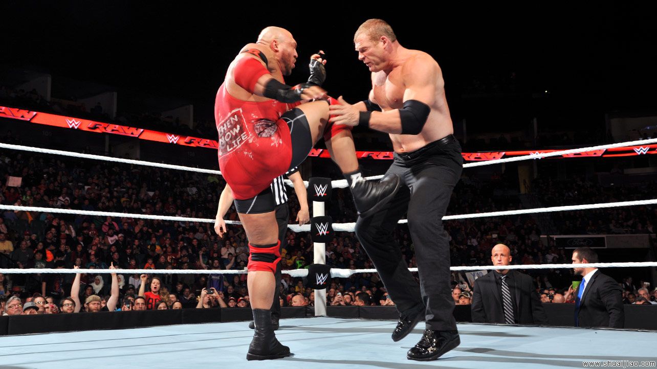 塞纳&道夫&埃里克 vs. 凯恩&罗林斯&卢克《RAW2014.12.02》