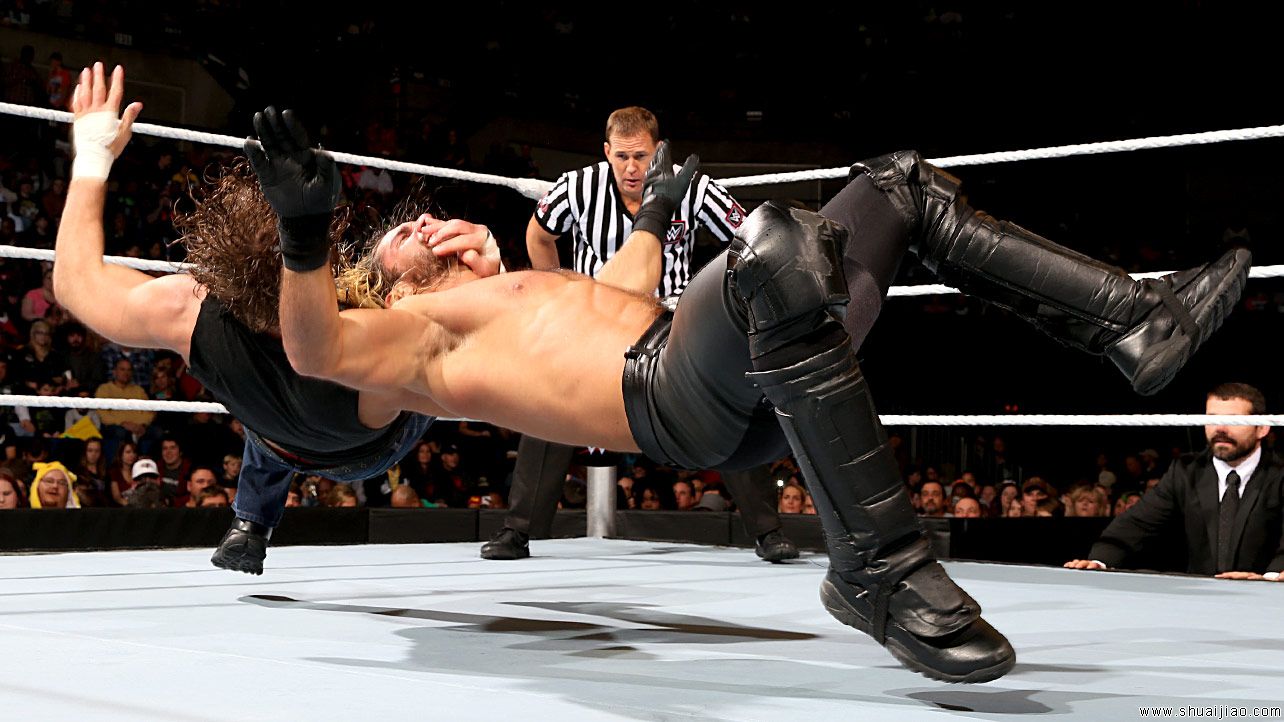 布莱恩&雷恩斯&安布罗斯 vs. 罗林斯&凯恩&大秀哥《SD 2015.01.16》