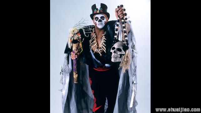 摔角巨星令人恐惧的脸部彩绘