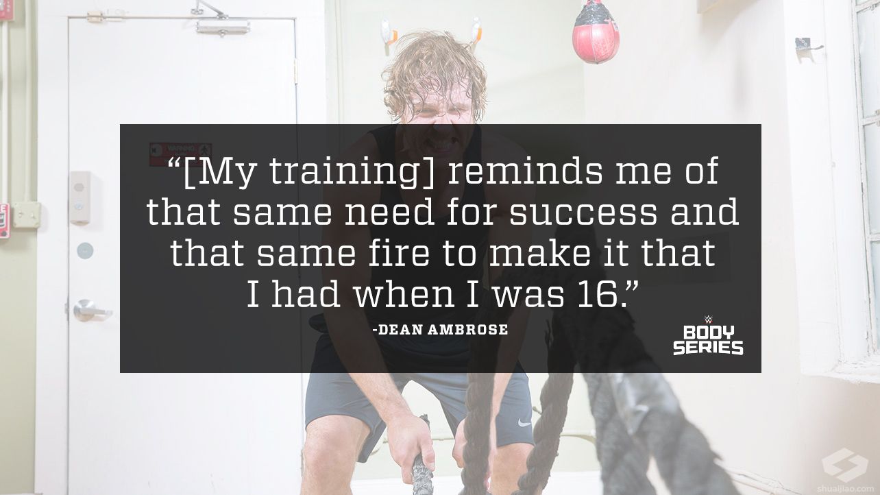 WWE巨星迪恩·安布罗斯的训练照片