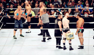 WWE RAW 2015.07.21比赛视频（中文5)：塞纳&塞萨罗&兰迪·奥顿对阵欧文斯&希莫斯&鲁瑟夫