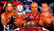 WWE02年毫不留情艾吉&神秘人雷尔vs科特·安格&克里斯·班瓦双打冠军赛
