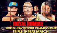 WWE15年皇家大战约翰·塞纳vs布洛克·莱斯纳vs塞斯·罗林斯