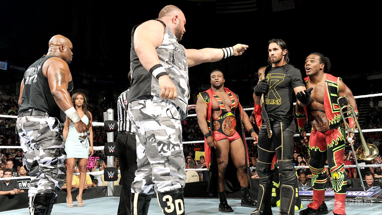 达德利男孩&凯恩对阵新一天&罗林斯《WWE SmackDown 2015.10.04》