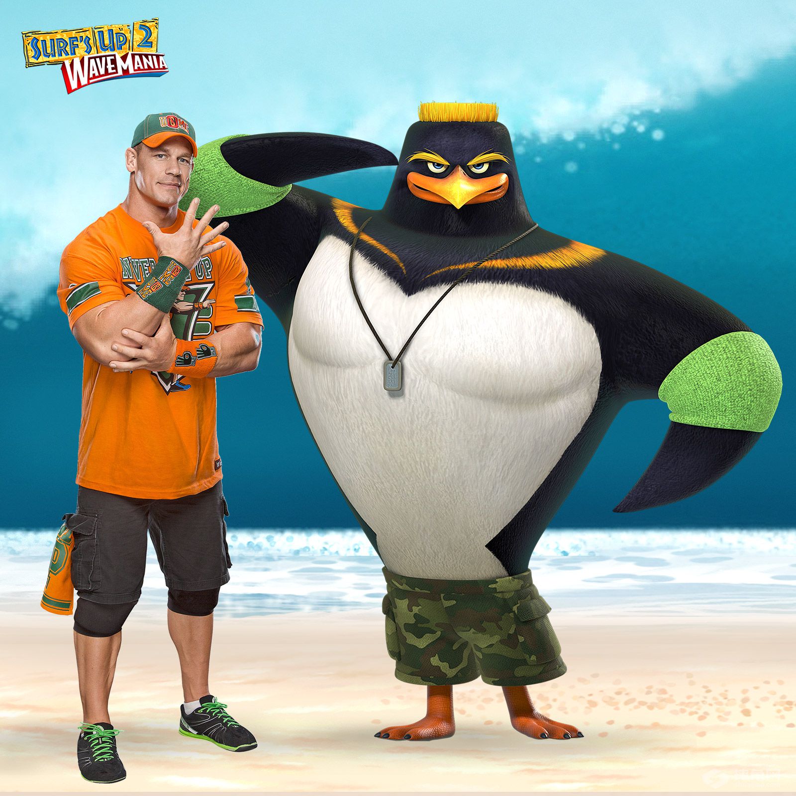 动画片《冲浪企鹅》模仿WWE巨星