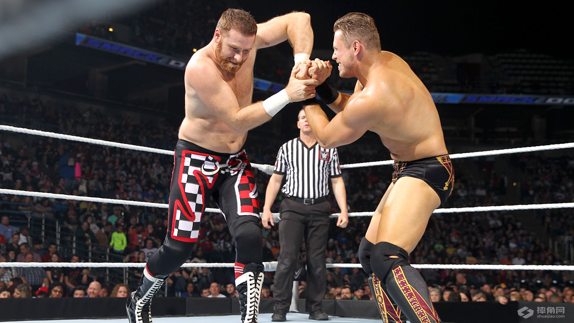 内维尔&萨米·扎恩对阵凯文·欧文斯&米兹《WWE SmackDown 2016.03.10》