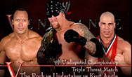 WWE冠军三重威胁赛The Rock vs Undertaker vs Kurt Angle 