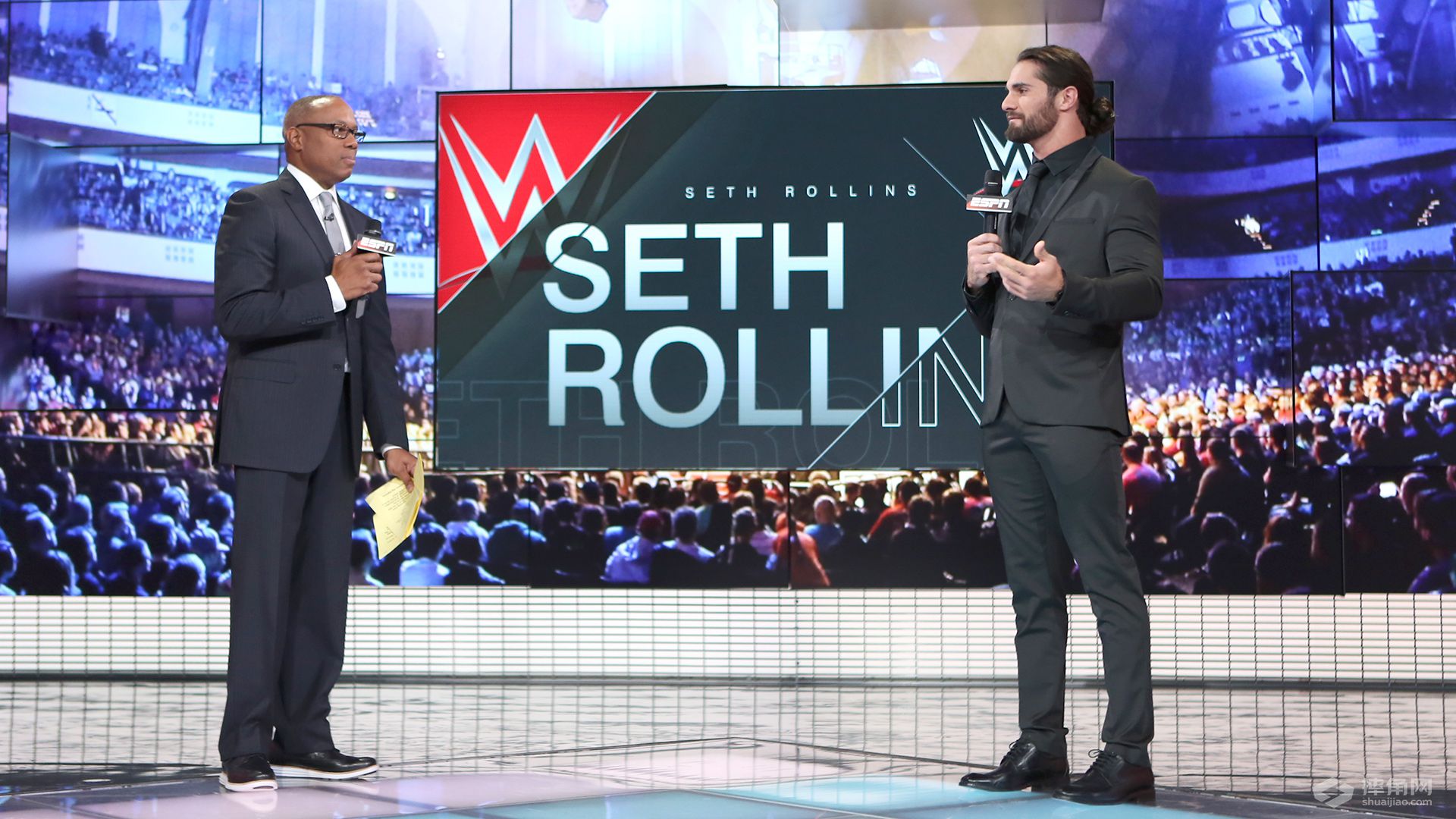 WWE赛斯·罗林斯做客ESPN（全球最大的体育电视网）
