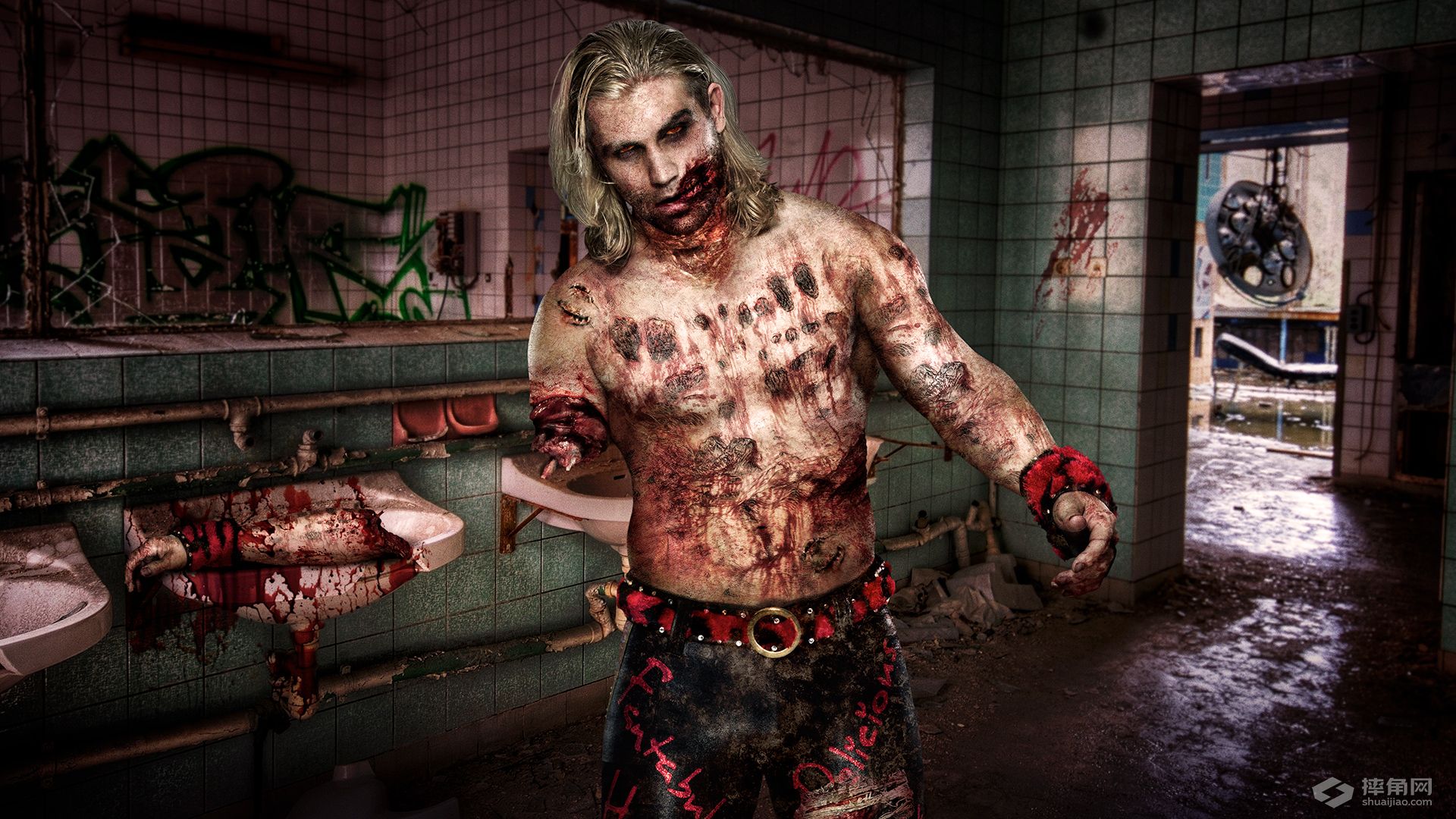 吓死宝宝了！WWE明星版行尸走肉！