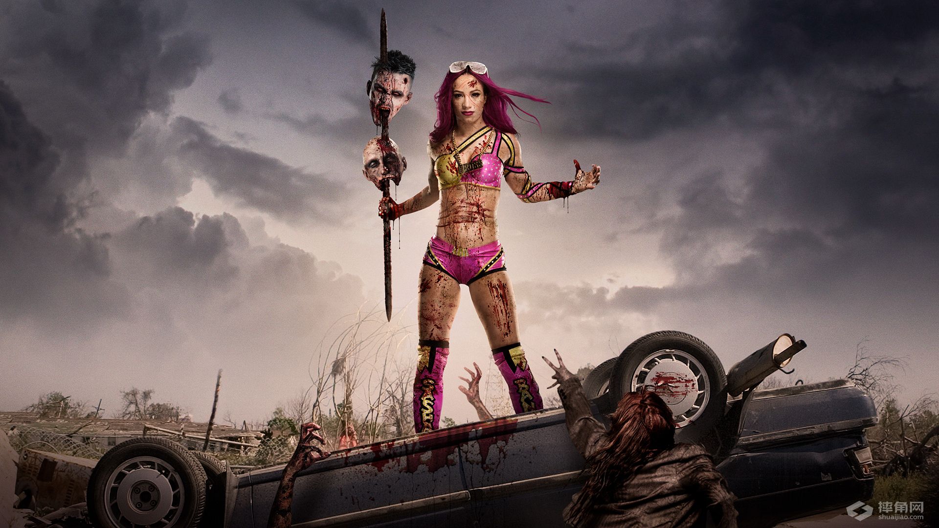 吓死宝宝了！WWE明星版行尸走肉！