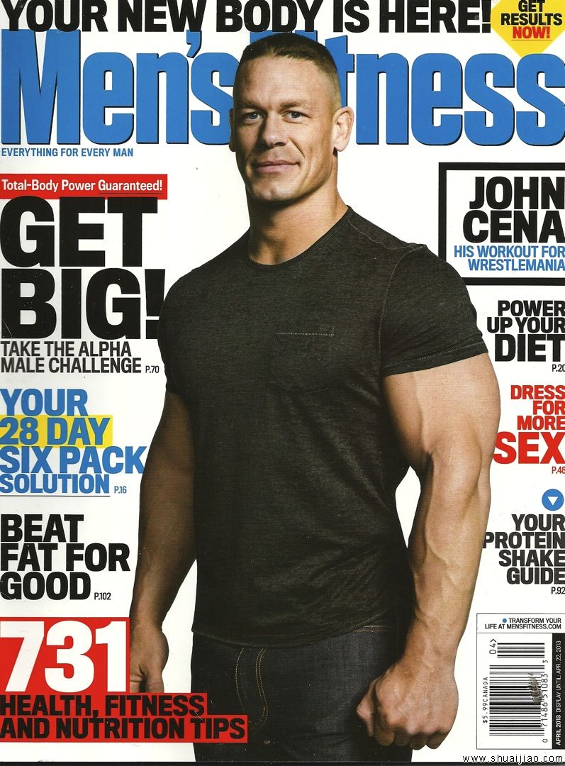 约翰·塞纳《men's fitness》杂志高清内页扫描