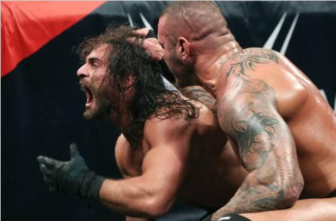 罗曼·雷恩斯vs兰迪·奥顿和赛斯·罗林斯《RAW2015.03.10》