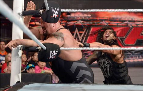 罗曼·雷恩斯对阵大秀哥《RAW 2015.04.07》