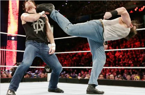 迪安·安布罗斯对卢克·哈珀《RAW 2015.04.21》
