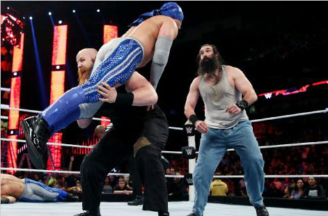 卢克·哈珀搭档艾瑞克·欧文对阵斗牛士组合《RAW 2015.06.09》