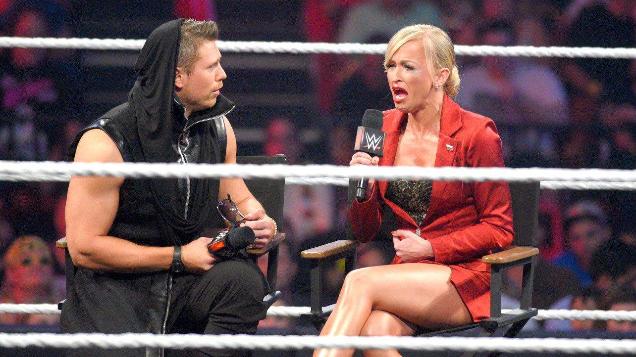 萨默雷,齐格勒,拉娜一起接受米兹专访《WWE SmackDown 2015.09.03》