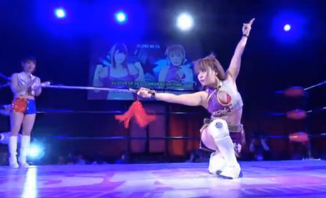 日摔Stardom：日摔美女大秀中国剑术，邀你练剑了！