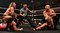 NXT英国双打冠军赛，谁将成为史上首位？《WWE UK NXT 接管大赛》